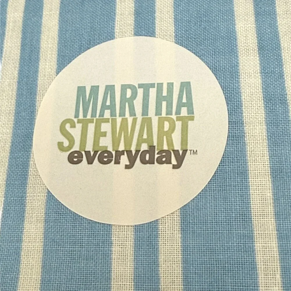 Martha Stewart Placemats Set 4 Blue Floral Cloth Cottage Shabby Chic Reversible